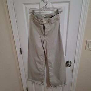 Zara | Jeans | Zara The Marine Straight High Rise Jeans In Off White Size 4